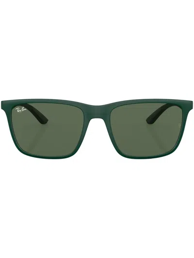 Ray Ban Rectangle-frame Tinted-lens Sunglasses In Grün