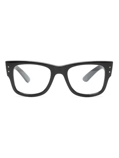 Ray Ban Rectangle-frame Tortoiseshell-effect Glasses In Black