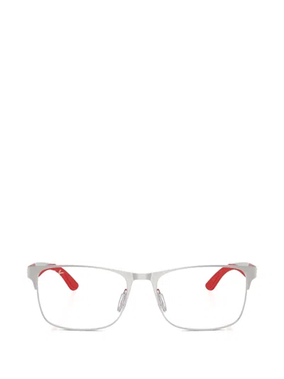 Ray Ban Rectangle Glasses In Silver