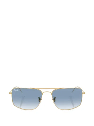 Ray Ban Rectangle Metal Sunglasses In Multi