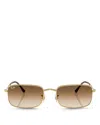 Ray Ban Ray-ban Rectangle Sunglasses, 56mm In Gold Flash