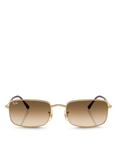 Ray Ban Ray-ban Rectangle Sunglasses, 56mm In Gold Flash