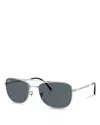 Ray Ban Ray-ban Rectangle Sunglasses, 59mm In Silver