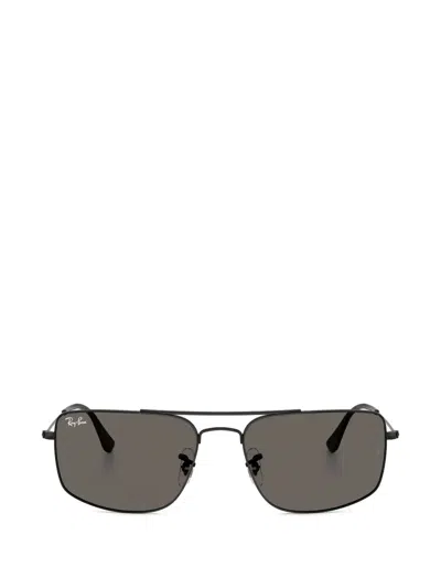 Ray Ban Rectangle-frame Double-bridge Sunglasses In Gray