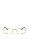 Ray Ban Rectangle-frame Glasses In Gold