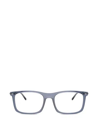 Ray Ban Rectangle-frame Glasses In Blue