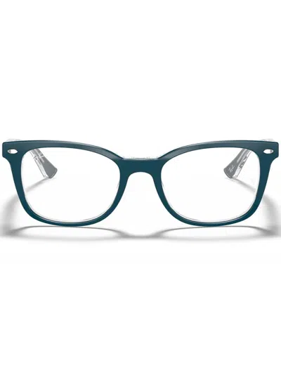 Ray Ban Rectangle-frame Glasses In Blue
