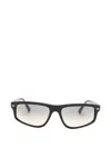 Ray Ban Rectangle-frame Sunglasses In Black