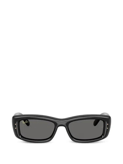 Ray Ban Rectangle-frame Sunglasses In Black