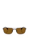 Ray Ban Rectangle-frame Sunglasses In Metallic
