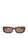 Ray Ban Rectangle-frame Sunglasses In Brown