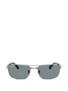 Ray Ban Rectangle-frame Sunglasses In Grey