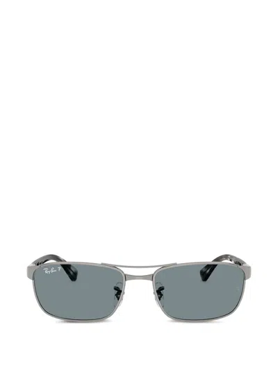 Ray Ban Rectangle-frame Sunglasses In Grey