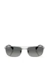 Ray Ban Rectangle-frame Sunglasses In Silver