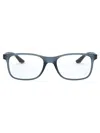 Ray Ban Rectangular-frame Glasses In White