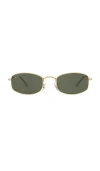 Ray Ban Rectangular Sunglasses In Green