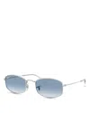 Ray Ban Ray-ban Rectangular Sunglasses, 52mm In Blue