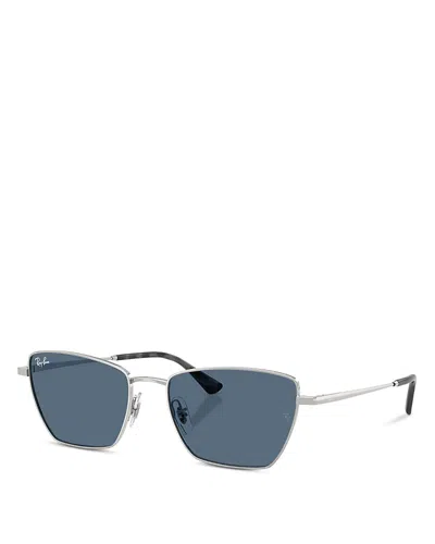 Ray Ban Ray-ban Rectangular Sunglasses, 53mm In Green
