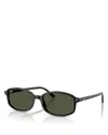 Ray Ban Sam Sunglasses Black Frame Green Lenses 54-19 In Black