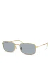 Ray Ban Rectangle-frame Sunglasses In Green