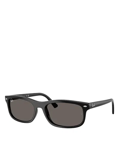 Ray Ban Ray-ban Rectangular Sunglasses, 57mm In Black