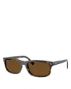 Ray Ban Ray-ban Rectangular Sunglasses, 57mm In Brown