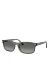 Ray Ban Ray-ban Rectangular Sunglasses, 57mm In Gray