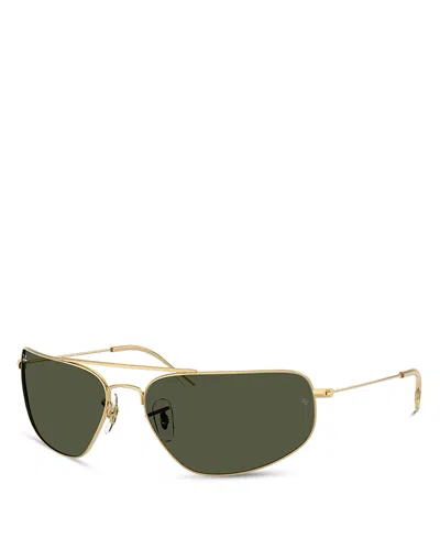 Ray Ban Ray-ban Rectangular Sunglasses, 63mm In Orange