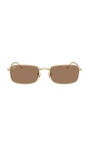 Ray Ban Rectangular Sunglasses In Brown