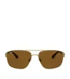 Ray Ban Rb3663 Rectangle-framed Sunglasses In Gold
