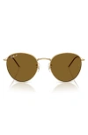 Ray Ban Ray-ban Reverse 53mm Polarized Phantos Sunglasses In Gold Flash