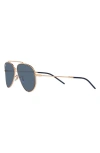 Ray Ban Reverse 62mm Oversize Aviator Sunglasses In Dark Blue