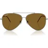 Ray Ban Ray-ban Reverse 62mm Oversize Aviator Sunglasses In Dark Brown
