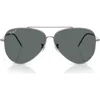 Ray Ban Ray-ban Reverse 62mm Oversize Aviator Sunglasses In Gunmetal