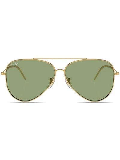 RAY BAN REVERSE AVIATOR-FRAME SUNGLASSES