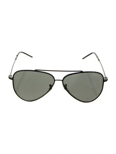 Pre-owned Ray Ban Reverse Aviator Sunglasses In Black