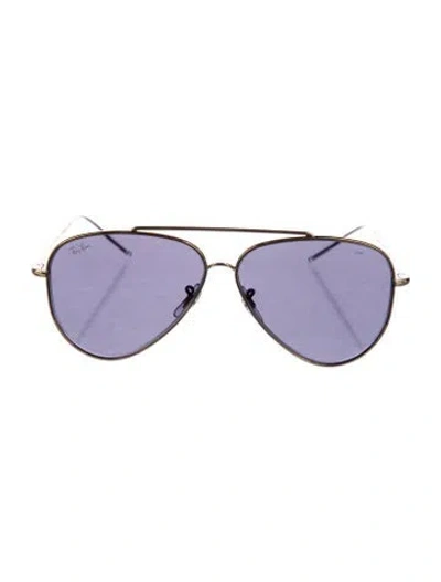 Pre-owned Ray Ban Reverse Bio-based Aviator Sunglasses
