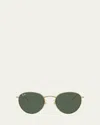 Ray Ban Reverse Metal Round Sunglasses, 53mm