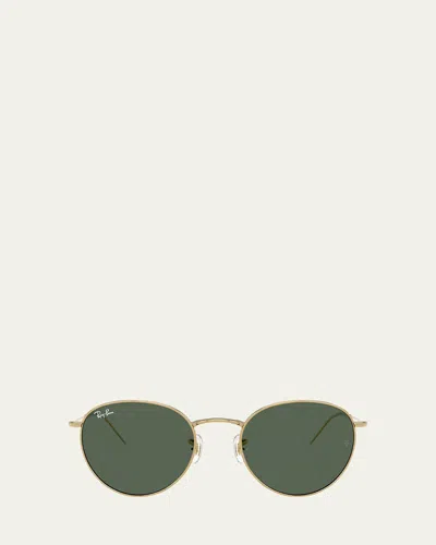Ray Ban Reverse Metal Round Sunglasses, 53mm
