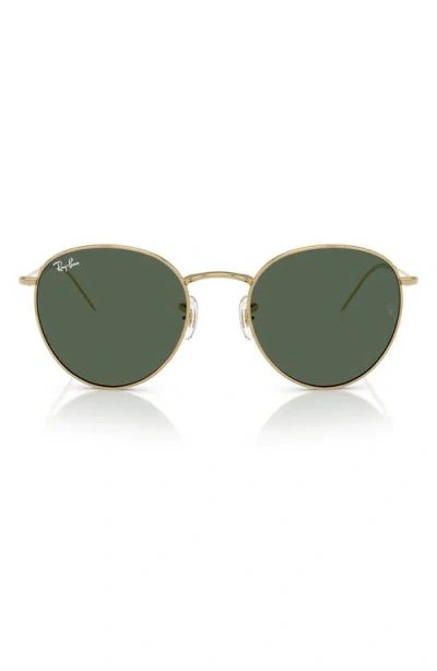 Ray Ban Ray-ban Reverse Phantos 55mm Round Sunglasses In Gold Flash