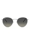 Ray Ban Reverse Round-frame Sunglasses In Brown