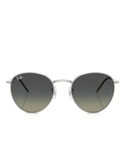 Ray Ban Reverse Round-frame Sunglasses In Brown