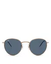 Ray Ban Ray-ban Womens Gold Rb3447 Round-frame Metal Sunglasses