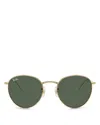 Ray Ban Ray-ban Reverse Phantos 55mm Round Sunglasses In Gold Flash