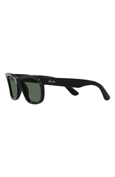 Ray Ban Reverse Wayfarer 53mm Square Sunglasses In Black