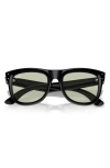 Ray Ban Reverse Wayfarer 53mm Square Sunglasses In Black Green