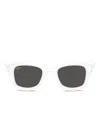 Ray Ban Rhinestone-embellished Square Sunglasses In White