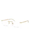 Ray Ban Rimless-frame Glasses In Brown