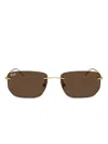 Ray Ban Rb3768 Sunglasses Arista Gold Frame Brown Lenses 56-17 In Brown