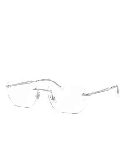 Ray Ban Rimless Glasses In Metallic